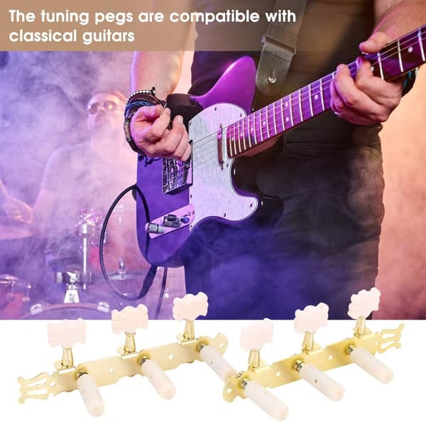 3+3 Klassiska Gitarr Stämknappar Mekaniska Stämmare, Ersättning P
