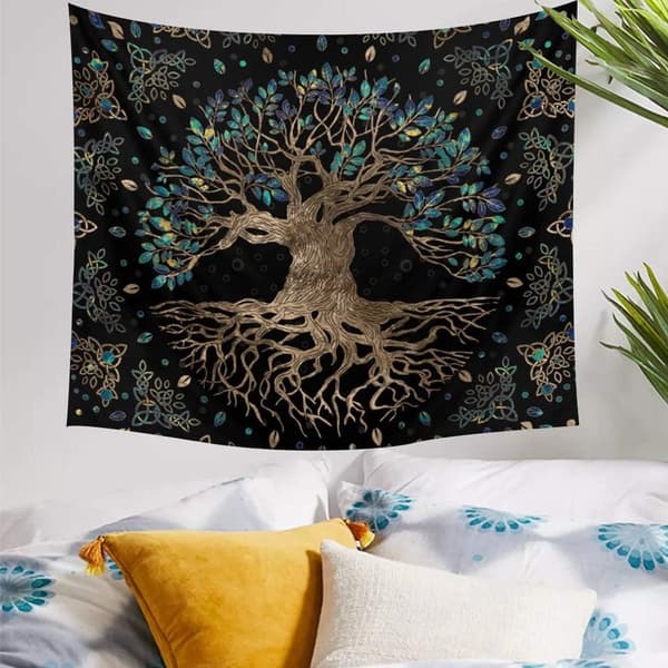 Life Tree -seinävaate - Bohemian Hippie Toivepuu
