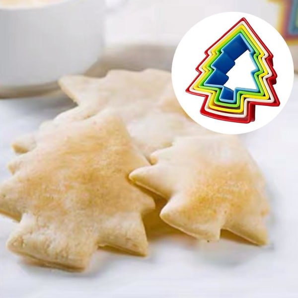 Julgodis Fudgekakaformar Julgranformar Set om 5