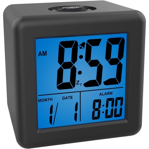 Elektronisk väckarklocka, barnväckarklocka med tid och datum displ
