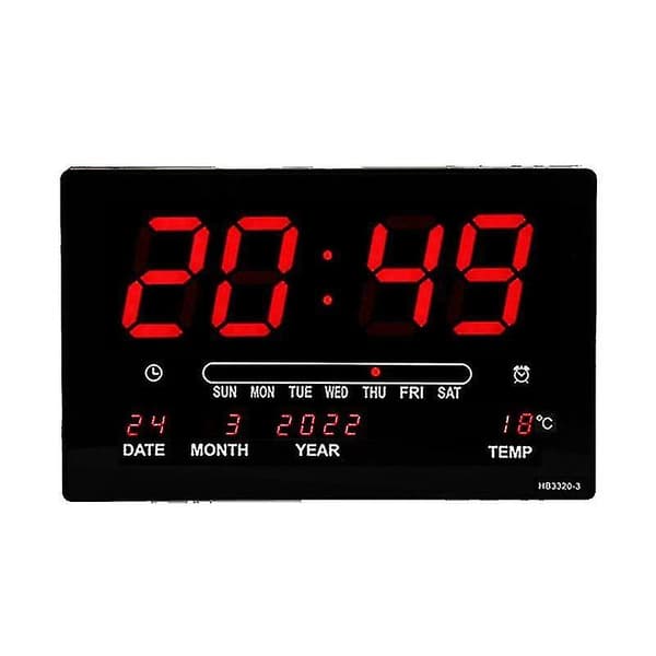 Led Perpetual Calendar Elektronisk Klocka Digital Väggklocka Re DXGHC