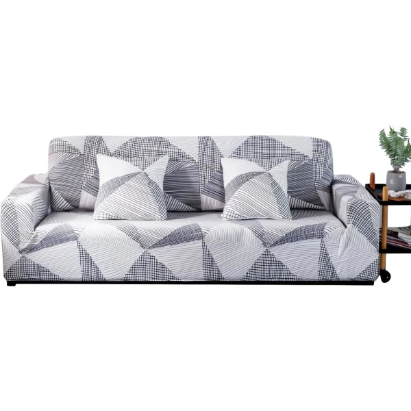 3-paikkainen venyvä sohvanpäällinen, painettu sohvanpäällinen, liukumaton