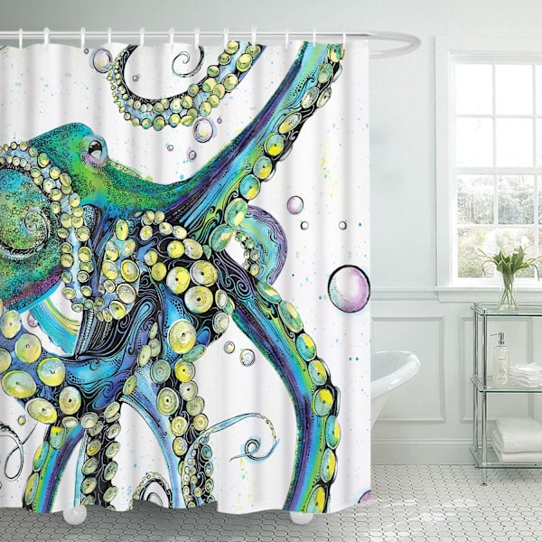 Duschdraperi textil duschdraperi Soff med ringar 152x183cm