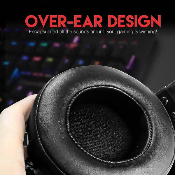 Fantech Hg11 USB-headset brusreducerande hörlurar spel vit DXGHC