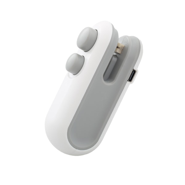 Miniposeforsegler, USB-C ladbare poseforsegler, 2 i 1 poseforsegler varmesikring med kutter og magnet, Mini poseforsegler Ma
