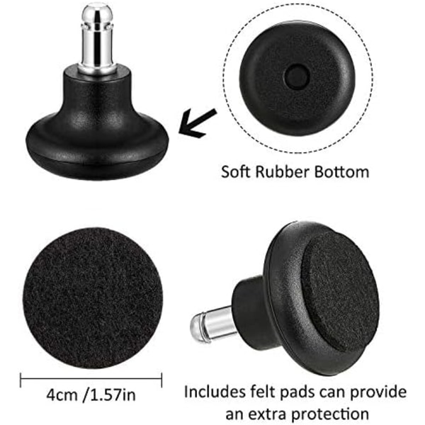 Bell Glide Hjul for Kontorstol - Bytt ut Svinghjul, Fiks