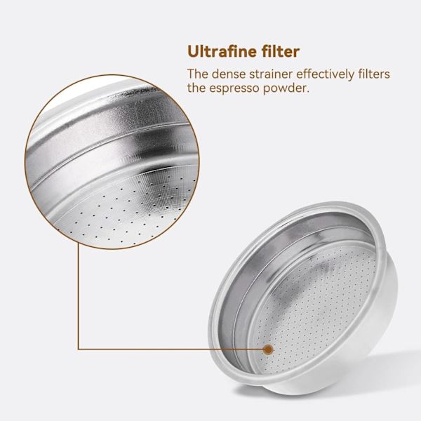 51mm Ikke-tryksat Filter, Rustfrit Stål Kaffe Filter Pr DXGHC