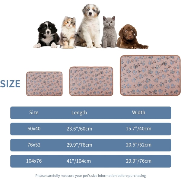 Mjuk Hund/Kattfilt, 3-pack 76*52cm Mjuk Varm Husdjursfilt B