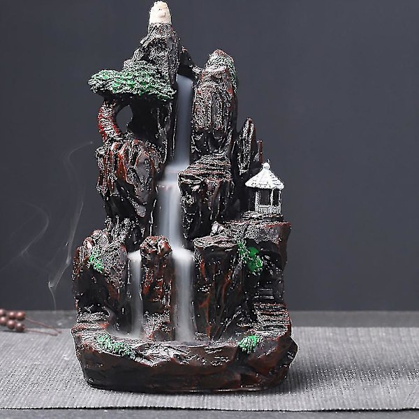 Berg River Vattenfall Rökelsebrännare Fountain Resin Backf DXGHC