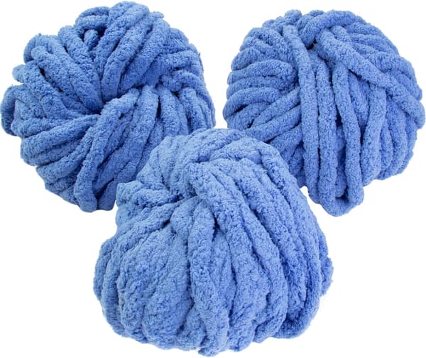 Roving 3-pak (ca. 26,9 meter hver) - Indigo - Fluffy Chenill