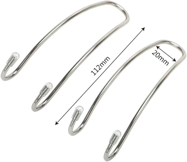 1 Par Auto Rustfrit Stål Fastgørelsesklips Hvileholder Håndtaske Krog