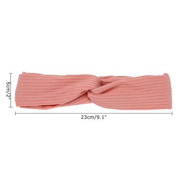 10 st Twisted Criss Cross Elastiska Hårband Mjuka Stickade Bomulls H