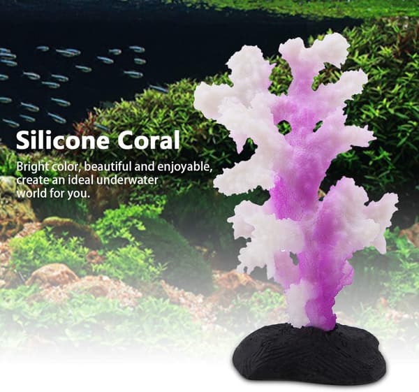 Simuleringsakvarium Korall Anemon Silikon Luminous Bioniska Växter