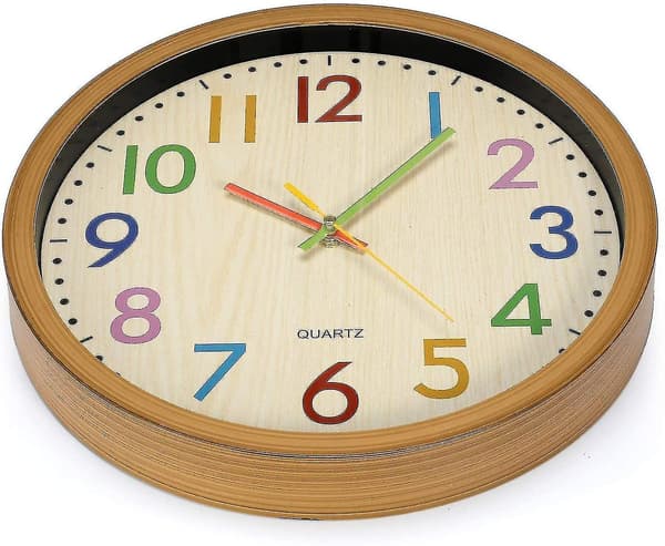 Dww-barnväggklocka, 12 tum/30 cm barnväggklocka DXGHC