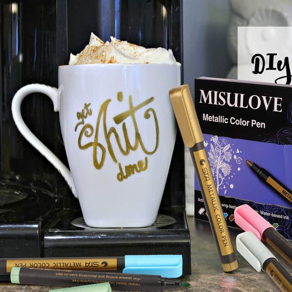 Metallivärimarkerit, 10 väriä, sopivat