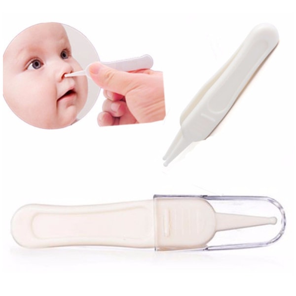 3pcs Baby Round Head Safety Booger Clips Baby Cleaning Tweezers B