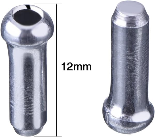 100 stycken bromskabeländkapslar i silverlegering för mountainbike DXGHC