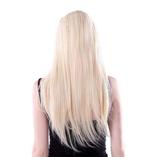 Naisten keskipitkät suorat hiukset, vaaleanvalkoinen Harajuku vaalea blond