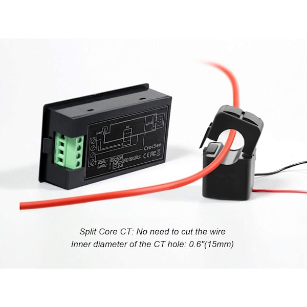 AC 80-260V 100A CRS-022B LCD display digital strøm spænding effekt