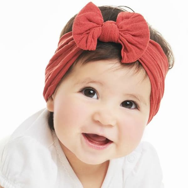 28 st Baby Flickor Hårband med Rosetter Nylon Hårbåge Elastiska Newbo
