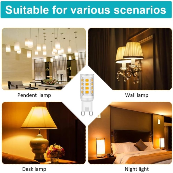 LED-lampa 3W Varmvit 2700K Ingen Flimmer Motsvarande 15W 20W 25W