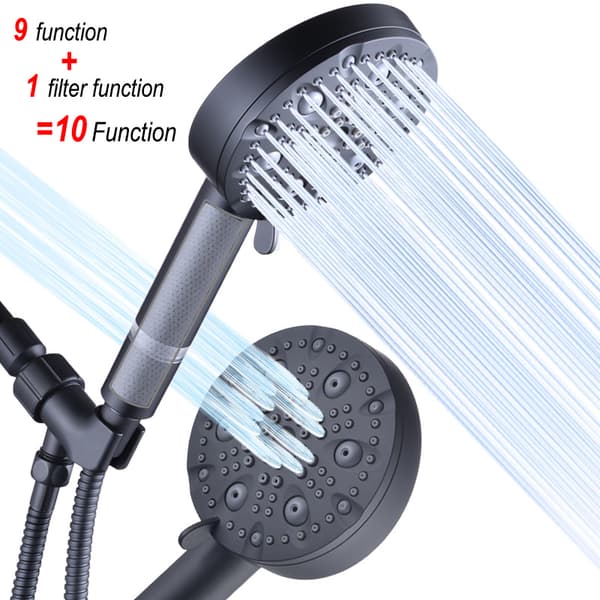 10 funktioner med vandsprøjte pistol booster håndbruser 9+1 func
