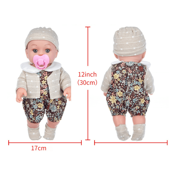 Livsliknande Reborn Babydocka Pojke 12 Tum Viktad Nyfödd Babydocka