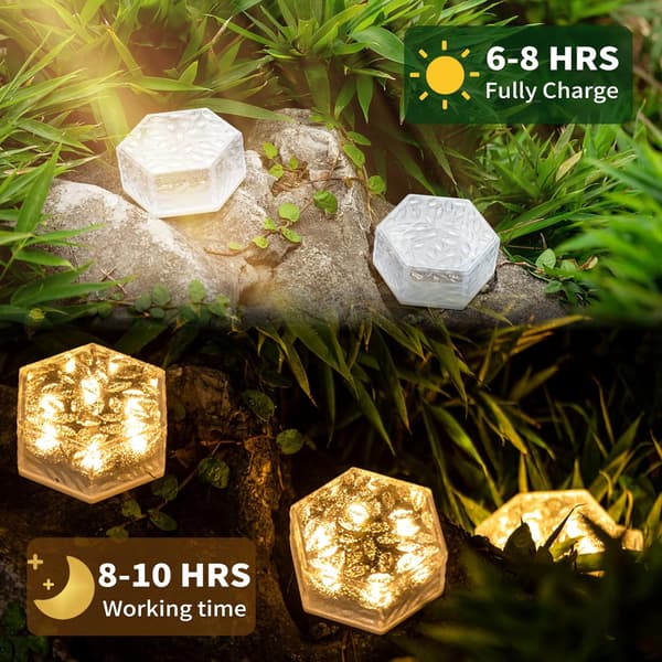 Solcellsbelysning för Utomhus, Trädgårdsdekoration, 6 LED