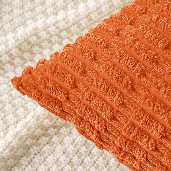 Pakke med 2 Dekorative Efterårs Orange Pudebetræk 18x18 Tommer S