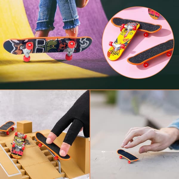 24 stk Legetøjs Finger Skateboard Fingerboards med 32 Udbytbare