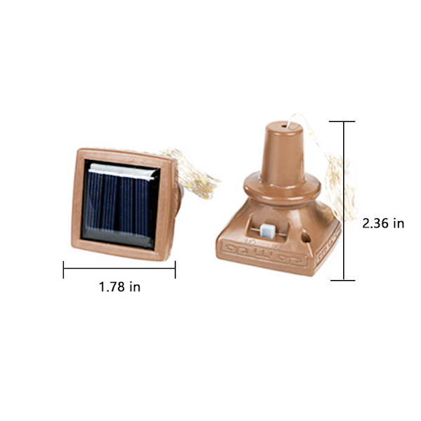 Flaska Stränglampa - 6 st 2m 20LED Solcellsdriven Korkformad Ljus S