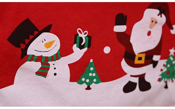 2-pack Julstolsöverdrag med Tomte och Snögubbe Tryckt Stolsöverdrag