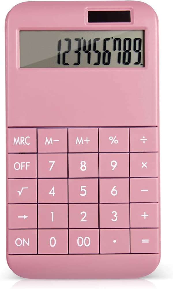 Peruslaskin 12 numeroa, työpöytälaskin, suuri näyttö