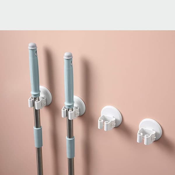 Mop Holder for Veggmontering, Multifunksjonell, Selvklebende