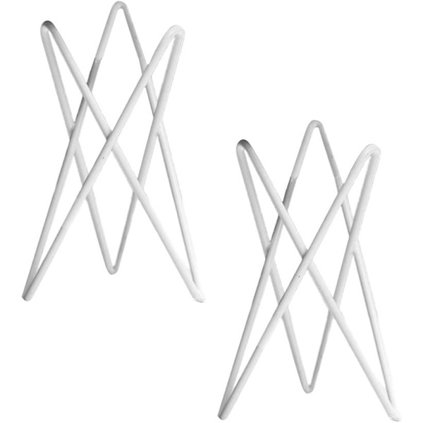 （Hvit）2 stk Luftplante Stativ Tillandsia Base Moderne Geometrisk Metall