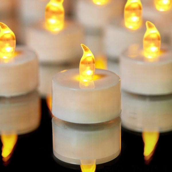 Fyrfadslys LED fyrfadslys Pakke med 48 Realistisk flimmer