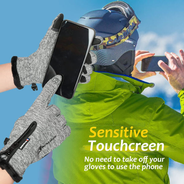 Mænds Vinterhandsker, Touchscreen Handsker, Termiske Handsker, Mænds To