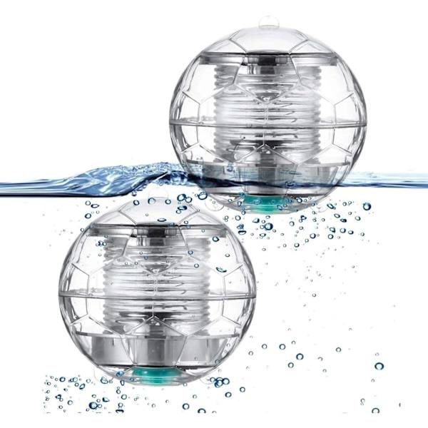 2-pak Flytende Solcelledrevet Bassenglys LED Belysning Automatisk Fargeendring