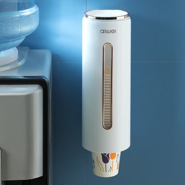 1 st engångskopphållare, pappersmugg, automatisk muggdispenser, väggmonterad mugg, hylla, vattenautomat, pappersmugg Sto