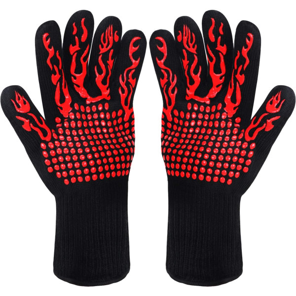 BBQ-handskar, ugnshandskar, halkfria silikonugnshandskar Heat Resis