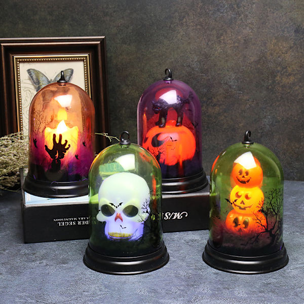 Halloween LED-lys kreative stearinlysføder håndværkslys pynt