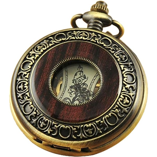 1 st Männs Fickur Mekanisk Handuppdragning Vintage Steampunk Wo