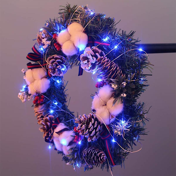 Batteridrivna 6,6 fot/2 m 20 LED-ljusslingor Blinkande Jul