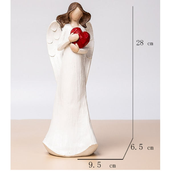 Blomsterfe-engelstatue i europæisk stil med blødt omslag til skrivebord, kærlighed