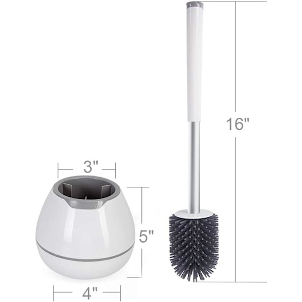 Toalettborste 2-pack, Toalettborste med hållare, Silikon Toi