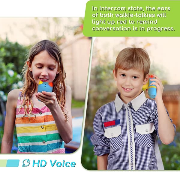 Walkie Talkies för Barn Uppladdningsbara 2-pack, Leksaker för 3 4 5 6-12