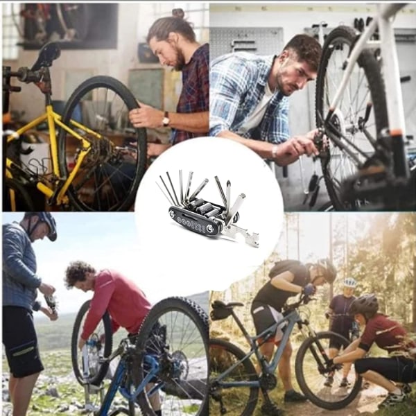16-i-1 multifunktions reparationskit til cykel MTB landevej motorcykel