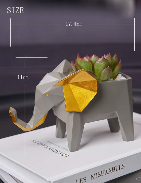 Elefant Planterstaty Art Present Figur Staty Resin Skulptur