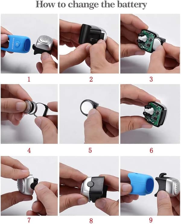 Elektrisk cykelklokke, elektronisk cykelhorn, mini-klokke, sort e
