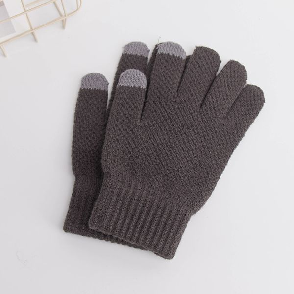 Vinter Touch Screen Hansker Varme Ullfôrede Strikkhansker Elastisk Cu